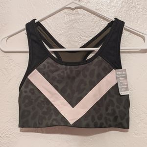 PINK colorblock sports bra, small, with tag